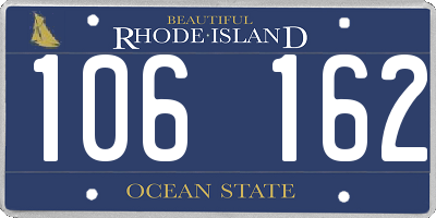 RI license plate 106162