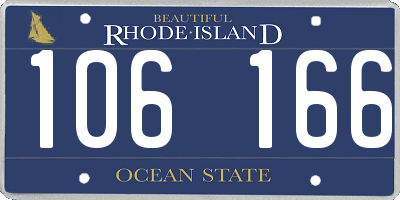 RI license plate 106166