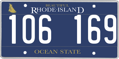 RI license plate 106169