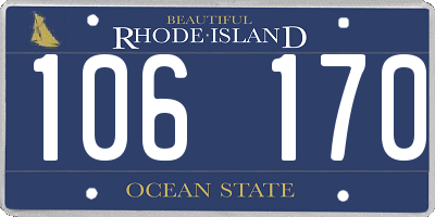 RI license plate 106170