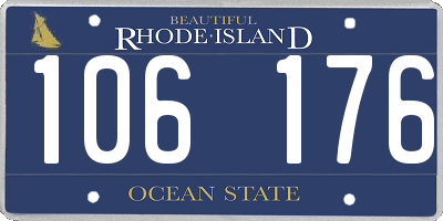 RI license plate 106176