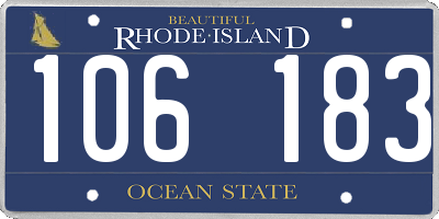 RI license plate 106183