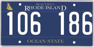 RI license plate 106186