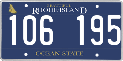 RI license plate 106195