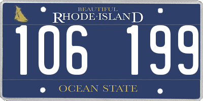 RI license plate 106199