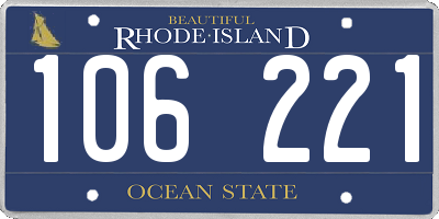 RI license plate 106221