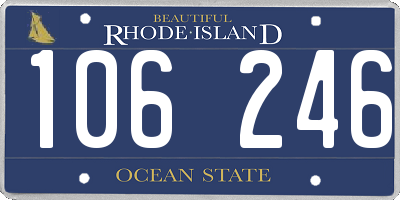 RI license plate 106246
