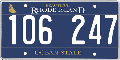 RI license plate 106247