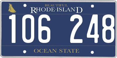 RI license plate 106248