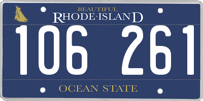 RI license plate 106261