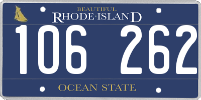 RI license plate 106262