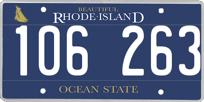 RI license plate 106263