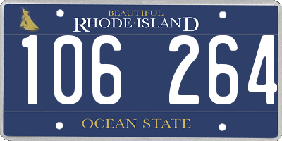 RI license plate 106264
