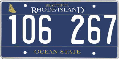 RI license plate 106267