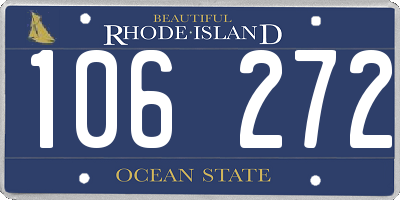 RI license plate 106272