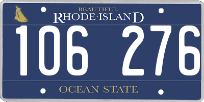 RI license plate 106276