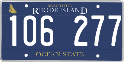 RI license plate 106277