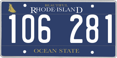 RI license plate 106281