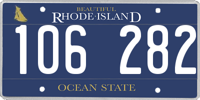RI license plate 106282