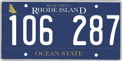 RI license plate 106287