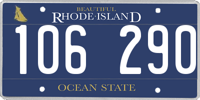 RI license plate 106290
