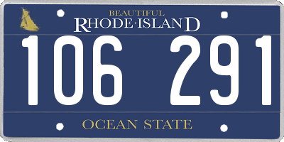 RI license plate 106291