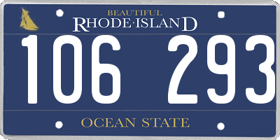 RI license plate 106293