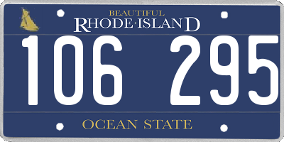 RI license plate 106295