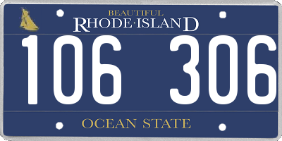 RI license plate 106306
