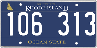 RI license plate 106313