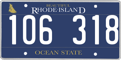 RI license plate 106318