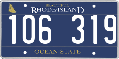 RI license plate 106319