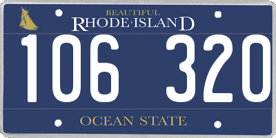 RI license plate 106320