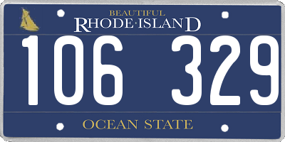 RI license plate 106329