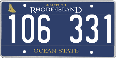 RI license plate 106331