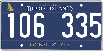 RI license plate 106335