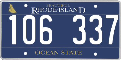 RI license plate 106337