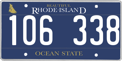 RI license plate 106338
