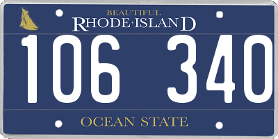 RI license plate 106340