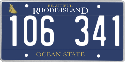 RI license plate 106341