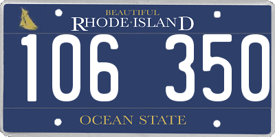 RI license plate 106350