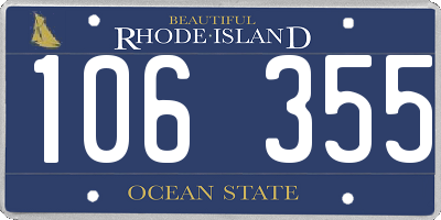 RI license plate 106355