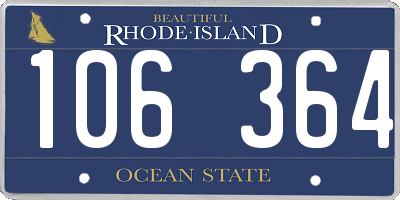 RI license plate 106364