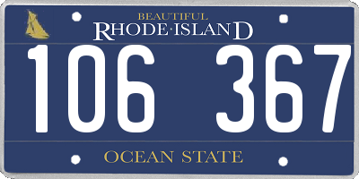 RI license plate 106367