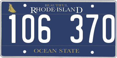 RI license plate 106370