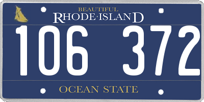 RI license plate 106372