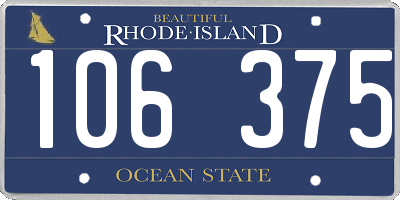 RI license plate 106375