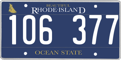 RI license plate 106377