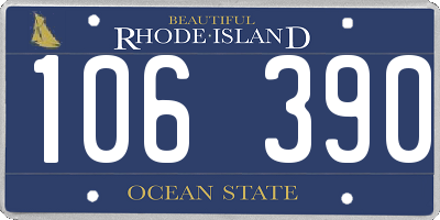 RI license plate 106390