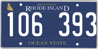 RI license plate 106393